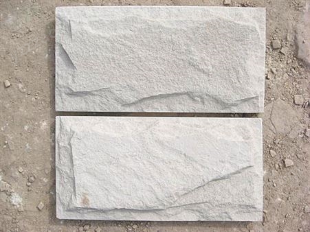 白色板岩厂家供应：白色文化石，白色蘑菇石，白色碎拼石