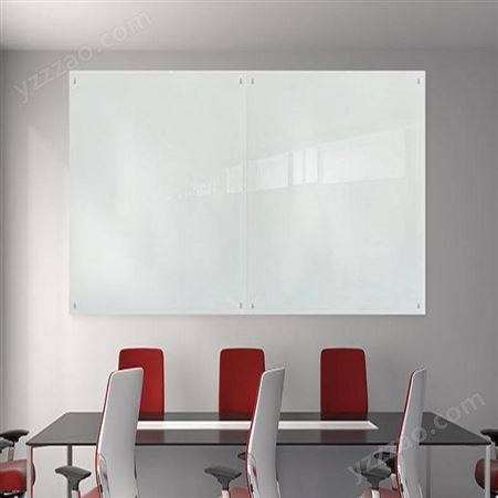 钢化玻璃板 玻璃隔断墙投影书写两用玻璃白板 定做尺寸