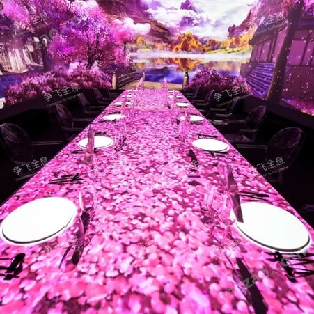 上海争飞全息3D全息音乐餐厅 全景KTV 沉浸式投影 商务投影机 5D光影投影餐厅方案赠送素材
