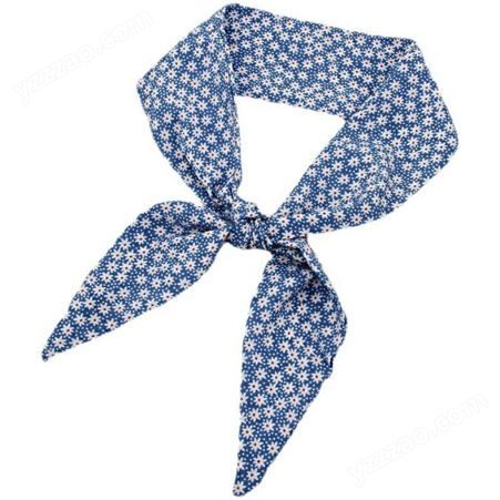 藍色系飄帶復古法式裝飾絲帶韓國絲巾發帶薄款飄帶女窄春夏季領巾