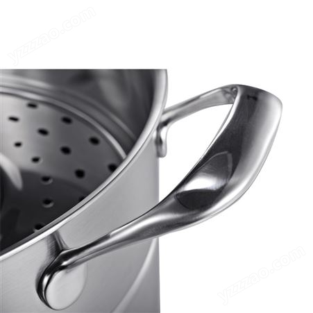 德国菲仕朗不锈钢蒸锅28cm双层加厚蒸锅家用多层锅汤蒸两用锅
