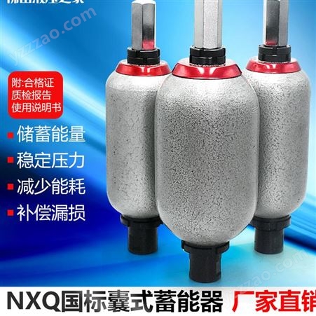 鸿鹏NXQA系列囊式蓄能器 NXQ NXQ1 氮气 螺纹式 法兰式 剪板机液压机