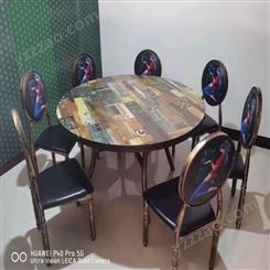 现代简约餐桌椅组合 定制钢架餐桌 餐桌椅生产厂家 旭峰家具 现货供应