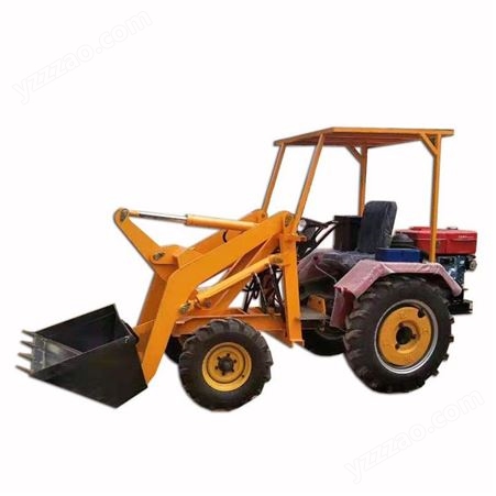 创隆机械 小型铲车建筑工地906型装载机四轮驱动推土机农用养殖家用抓草机