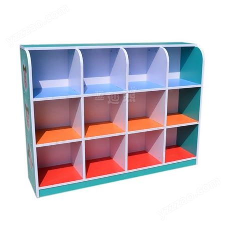 蓝迪熊 卡通造型书包柜 幼儿园木制书包柜 幼稚园书包柜彩色书包柜