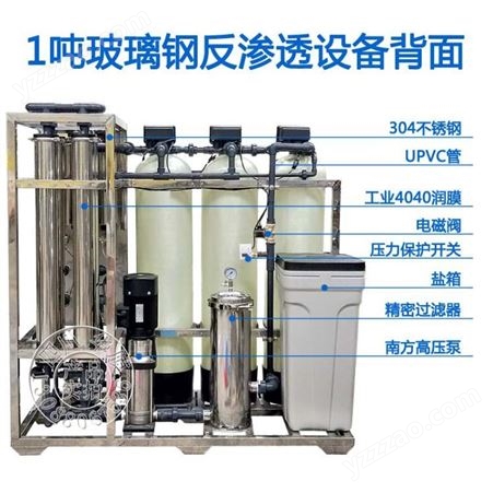 贵阳定制大型去离子纯净水设备 工业ro直饮机1吨2吨反渗透水处理设备