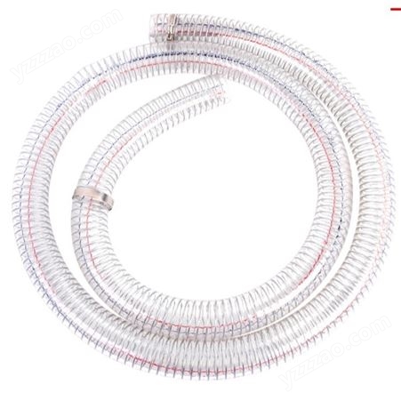 PVC加厚透明钢丝软管 耐高温耐腐蚀油管塑料螺旋钢丝管