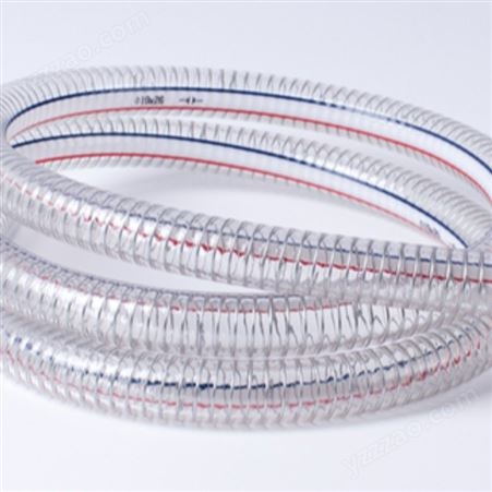 PVC加厚透明钢丝软管 耐高温耐腐蚀油管塑料螺旋钢丝管