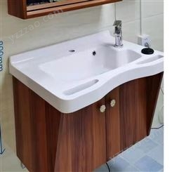 残疾人无障碍电动洗手台盆养老院带扶手功能洗手盆