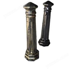 古铜色铸铁八角柱 分体组装铸铁止车柱 普罗盾定制 铁艺挡车柱