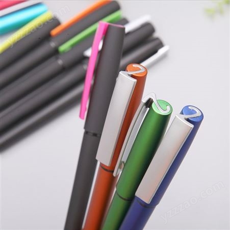 彩漆磨砂中性笔，广告笔，签字笔logo免费设计