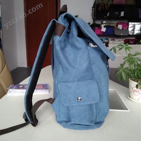 手袋生产厂家加工定制韩版帆布束口抽绳双肩包 学生书包 旅行背包