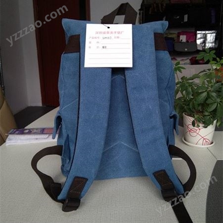 手袋生产厂家加工定制韩版帆布束口抽绳双肩包 学生书包 旅行背包