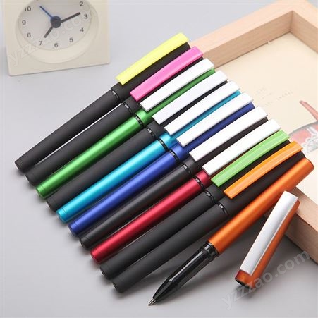彩漆磨砂中性笔，广告笔，签字笔logo免费设计