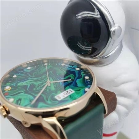 时间之旅 蓝宝石玻璃 手表  典雅时尚  防水 自动对时电波表 电波机芯 绿色 黑色
