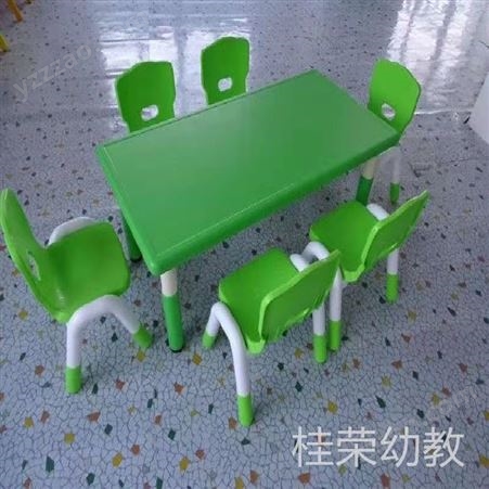 广西幼儿园学习桌 2021新款幼儿园塑料六人桌 幼儿园学习桌报价