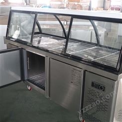 沧州冰柜豪华保鲜冷藏柜 卤菜凉菜熟食玻璃展示柜