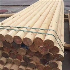 山东济南 防腐木木料 木材加工 加工圆木棒圆实木柱子大量供应防腐木木料