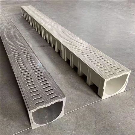 江苏东创生产厂家HDPE广场树脂混凝土缝隙式成品排水沟-承重5吨10吨