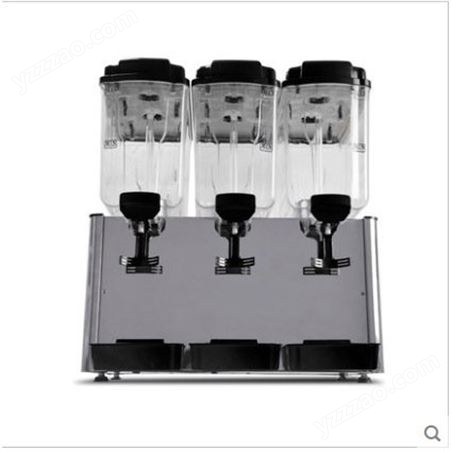 郑州浩博饮料机商用果汁机 冷热双温制冷双缸冷饮机 三缸全自动果汁机