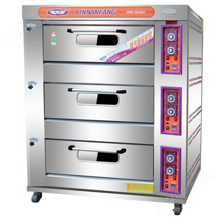 新南方烤箱 商用三层六盘大容量燃气烤箱烘焙面包披萨燃气炉