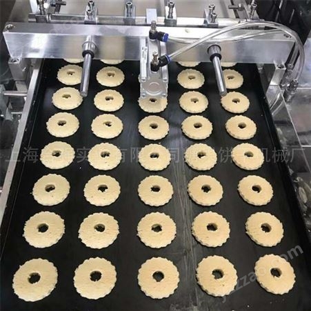 厂家供应单色曲奇饼干机-曲奇挤花机 小型饼干糕点生产线 上海合强食品机械供应商