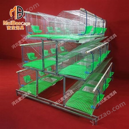 自动化品字形阶梯养殖兔笼 免清粪兔笼 三层18位阶梯式兔笼