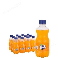 300ml外卖小瓶装芬达碳酸饮料外卖店小瓶饮料橙味气泡碳酸饮料