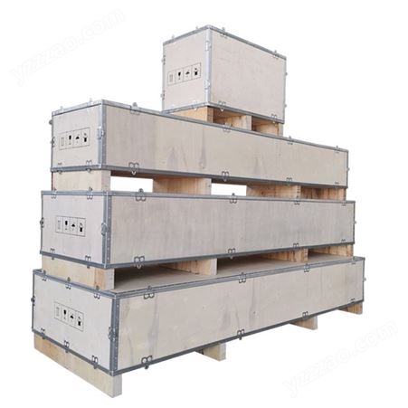 钢带箱钢边箱 进出口木箱 包边箱 免熏蒸木箱 胶合木板承重力强