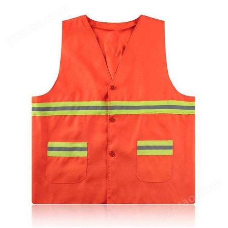带反光条森林消防马甲橘红色环卫园林带反光条安全防火马甲