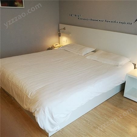 昆明1.2米酒店床 实木材质加厚床垫 床头柜定制