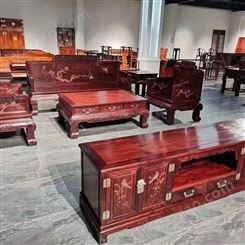 口碑好的老红木家具回收，客厅红木家具收购-价格高