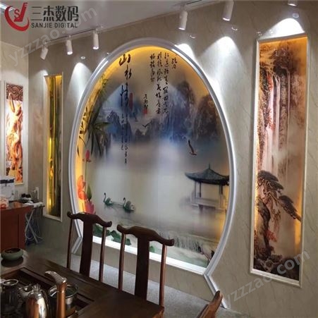 大型板材竹木纤维板集成背景墙彩绘机 家具玻璃浮雕uv平板打印机