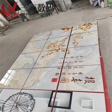大型板材竹木纤维板集成背景墙彩绘机 家具玻璃浮雕uv平板打印机