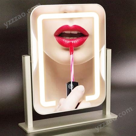 HONGWEI 带灯led化妆镜 家用梳妆台小型立式LED灯镜 宿舍美妆镜