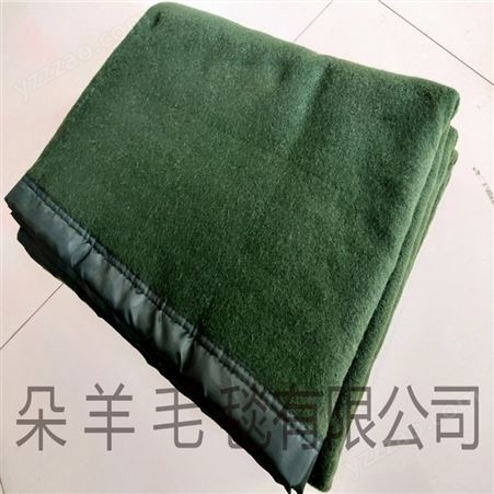 中卫市工厂军绿色毛毯 朵羊 毯类