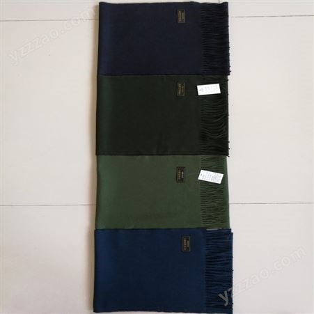 朵羊毛毯厂家 专业出售可定制围巾 军绿色围巾