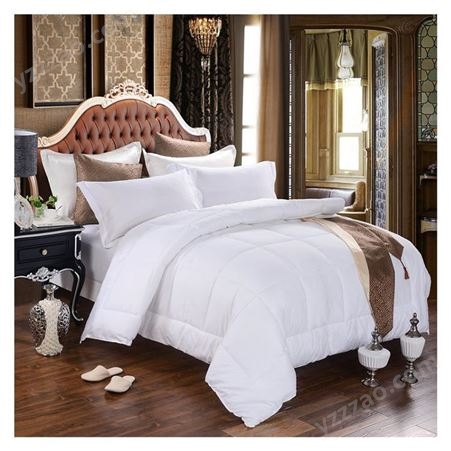 五星级酒店床上用品 三公分加密缎条纯棉枕套被单被套 定制logo