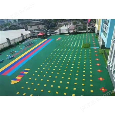 室外塑胶地板施工标准牡丹江批发双层篮球场悬浮地版