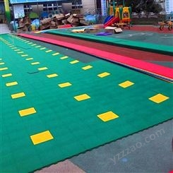 室外拼装地板划线 幼儿园悬浮地板安装 湘冠厂家供应品牌