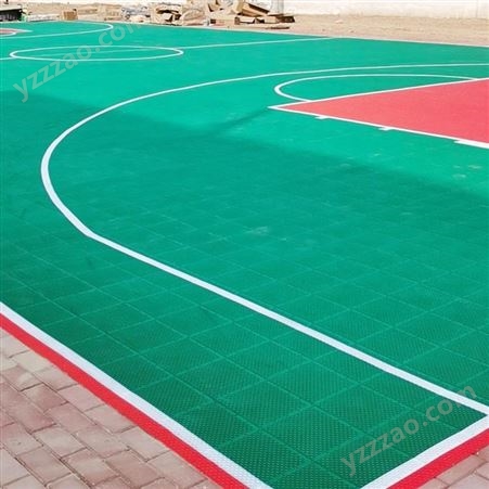 楼顶悬浮地板惠阳pvc塑胶地板 篮球场拼装地板划线 湘冠厂家