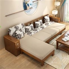 广东新中式全实木沙发 传统榫卯冬夏两用家具组合