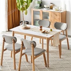 现代简约新中式 全实木圆形餐桌 餐桌家用吃饭桌子