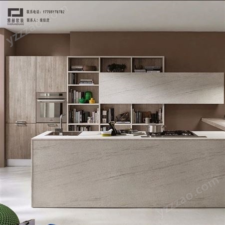 北欧风格橱柜定制厂家南京雅赫软装专业设计定制 整体厨房上门安装