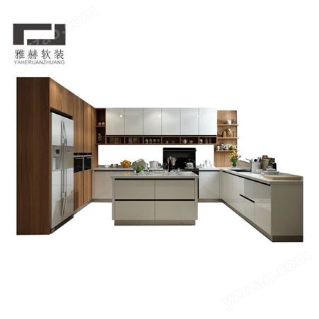 南京整体橱柜定制 实木板材整体厨房 现代简约 雅赫软装